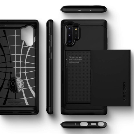 Оригинальный чехол Spigen Slim Armor CS для Samsung Galaxy Note 10+ Plus Black