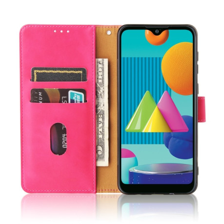 Чехол-книжка Solid Color Skin Feel на Samsung Galaxy A02 / M02 - розовый