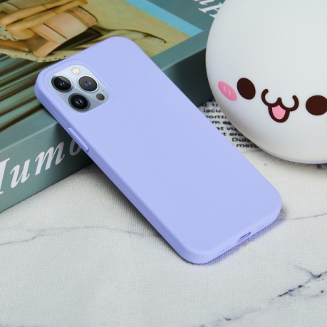 Силіконовий чохол Solid Color Liquid на iPhone 15 Pro Max - фіолетовий