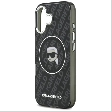 Оригинальный чехол Karl Lagerfeld IML Karl Head Logo с MagSafe на iPhone 17 - Black