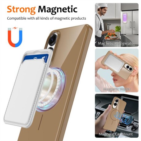Протиударний чохол Glossy TPU Shockproof MagSafe для Samsung Galaxy S25 Edge 5G - золотий