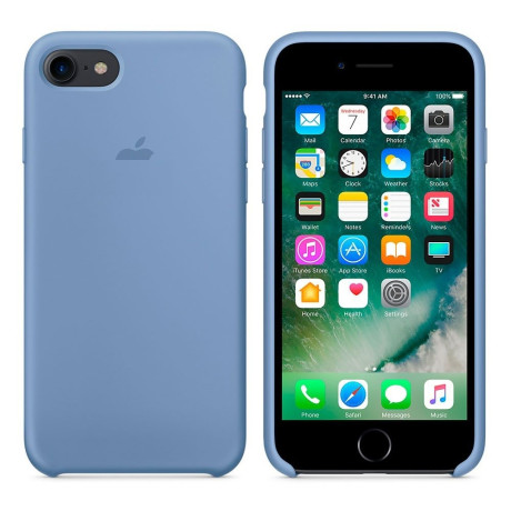 Силиконовый чехол Silicone Case Azure для iPhone 8/7