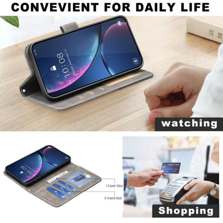 Чохол-книжка Rhombus Texture для OPPO Reno13 F/Reno13 FS - сірий
