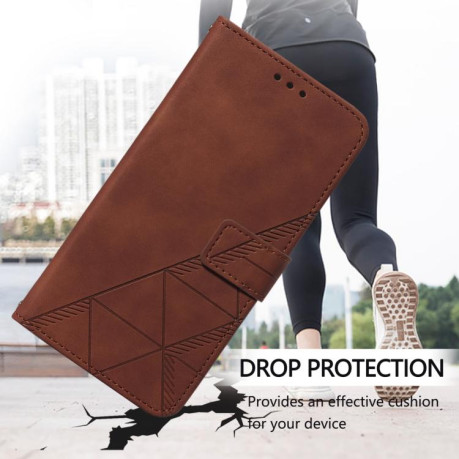 Чохол-книжка Crossbody 3D Embossed Flip Leather Xiaomi Redmi Note 14 4G 164.48mm - коричневий