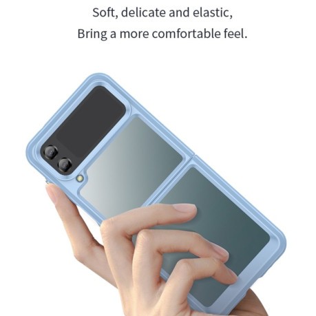 Противоударный чехол Colorful Acrylic Series для Samsung Galaxy Flip4 5G - прозрачный