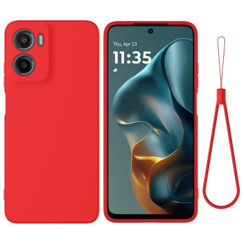 Силиконовый чехол Solid Color Liquid Silicone на Motorola Moto G05 / E15 - красный