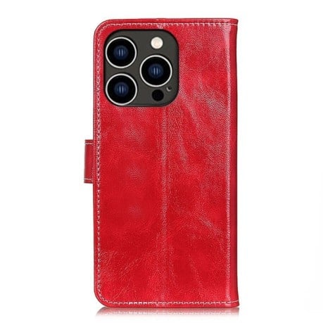 Чохол-книжка Magnetic Retro Crazy Horse Texture на iPhone 16 Pro Max - червоний