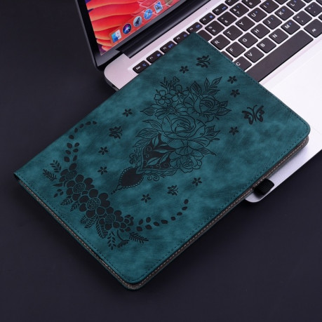 Чехол-книжка Butterfly Rose Embossed для Xiaomi Pad 7 / Pad 7 Pro - синий