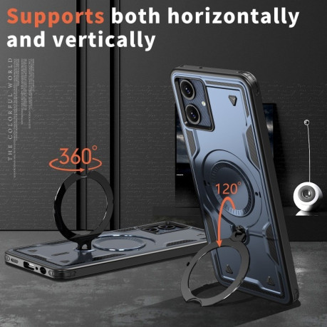 Протиударний чохол MagSafe Holder Armor PC Hybrid  для Samsung Galaxy A06 4G - синій
