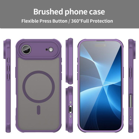 Чехол Fan Dun Series гибрид Frosted с Magsafe на iPhone Air - фиолетовый