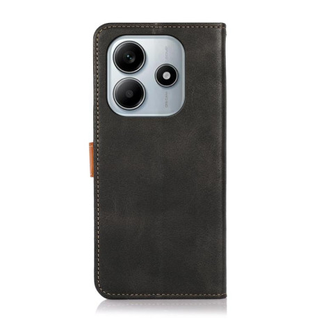 Чехол-книжка KHAZNEH Cowhide Texture на Xiaomi Redmi Note 14 4G 164.84mm - черный