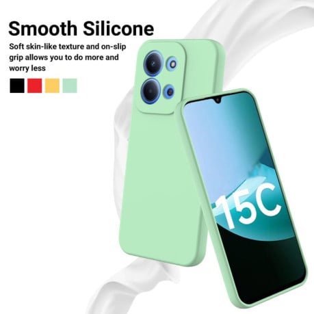 Силіконовий чохол Solid Color Liquid Silicone на Xiaomi Redmi 15C 4G / 5G 173.1mm - зелений
