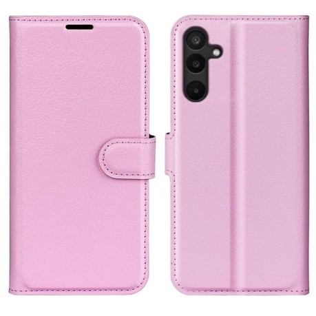 Чехол-книжка Litchi Texture Horizontal Flip Leather на Samsung Galaxy M16 / F16 - розовый