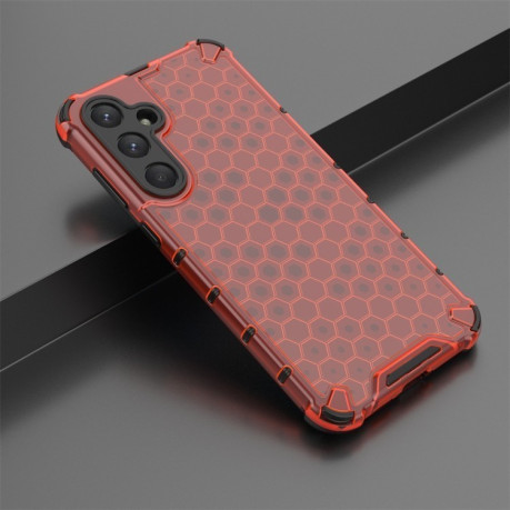 Противоударный чехол Honeycomb на Samsung Galaxy A55 - красный
