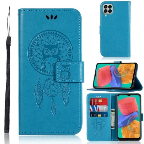 Чехол-книжка Wind Chime Owl Embossing для Samsung Galaxy M33 - синий