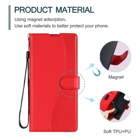 Чехол-книжка Voltage Side Buckle для Samsung Galaxy S24 FE 5G - красный