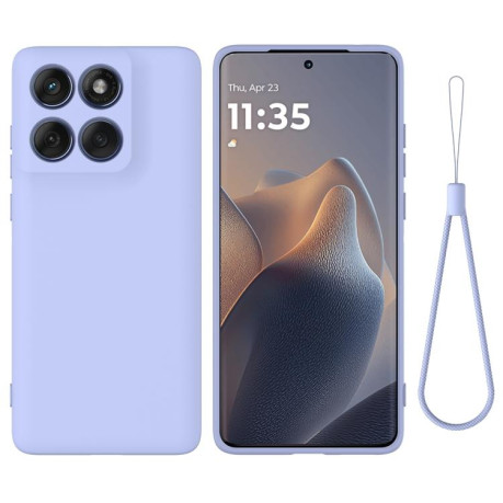 Силиконовый чехол Solid Color Liquid Silicone на Motorola Edge 60 Fusion - фиолетовый