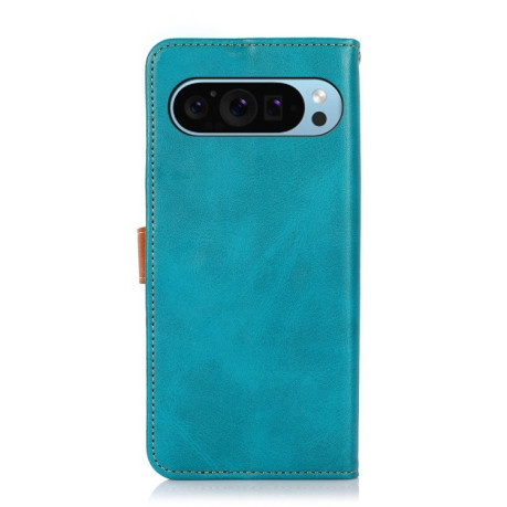 Чохол-книжка KHAZNEH Dual-color Cowhide для Google Pixel 9 - синій