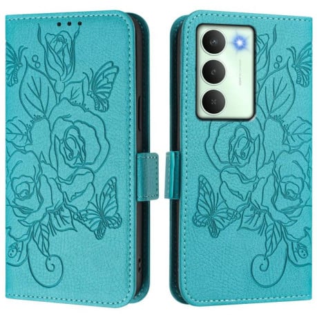 Чехол-книжка Magnetic RFID Anti-theft Leather на Realme 14x Global / V70 5G / C75 5G - голубой