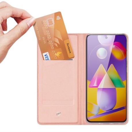 Чехол-книжка DUX DUCIS Skin Pro Series на Samsung Galaxy M31s - розовое золото