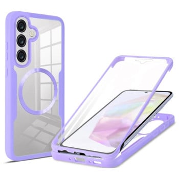 Противоударный чехол CD Texture MagSafe для Samsung Galaxy A36 / A56 5G - фиолетовый