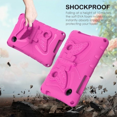 Протиударний чохол Butterfly Bracket EVA для Xiaomi Redmi Pad SE 8.7 2024 - пурпурно-червоний