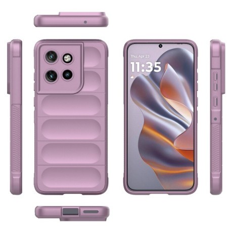 Силіконовий чохол Magic Flannel для Motorola Edge 50 Neo - фіолетовий
