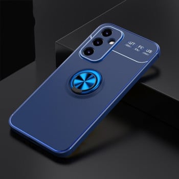 Ударозащитный чехол Metal Ring Holder 360 Degree Rotating на Samsung Galaxy A34 5G - синий