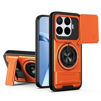 Протиударний чохол Lens Sliding Window Multifunctional Magnetic Shockproof зі шторкою камери на Xiaomi 17T Pro 5G — помаранчевий