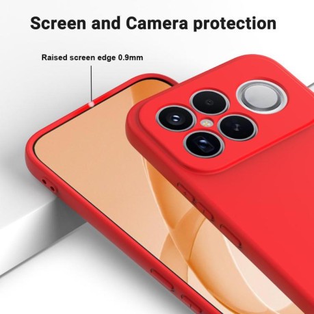 Силиконовый чехол Solid Color Liquid Silicone на Xiaomi Redmi K90 Pro Max / Poco F8 Ultra — красный