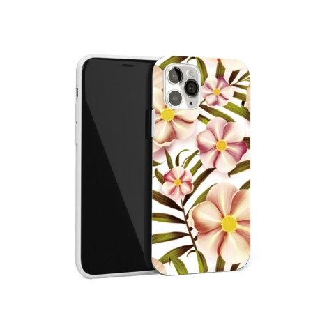 Протиударний чохол Glossy Flower Pattern на iPhone 12 / 12 Pro - рожевий