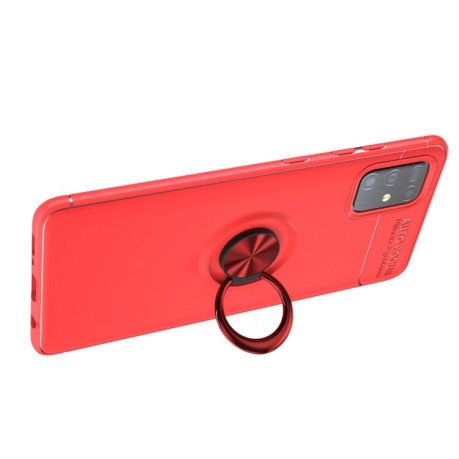 Ударозащитный чехол Metal Ring Holder 360 Degree Rotating на Samsung Galaxy M31S - красный