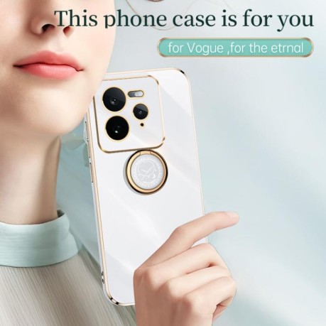 Противоударный чехол XINLI Straight Edge with Ring Holder для Realme GT 7 Pro 5G - зеленый