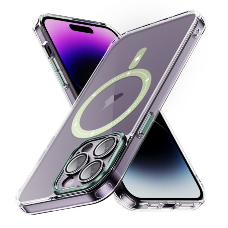 Чехол Clear Case MagSafe Simple Magnetiс для iPhone 15 Pro - зеленый
