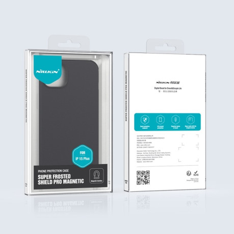 Противоударный чехол NILLKIN Frosted Shield Pro Magnetic Magsafe для iPhone 15 Plus - зеленый