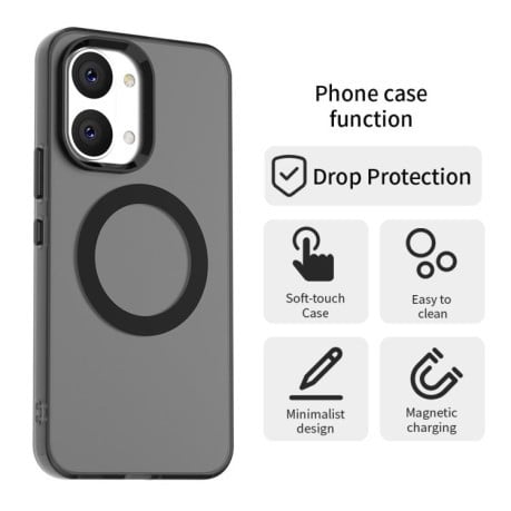 Противоударный чехол MagSafe Holder PC Hybrid на Xiaomi Redmi Turbo 5 Max / Poco X8 Pro Max — чёрный