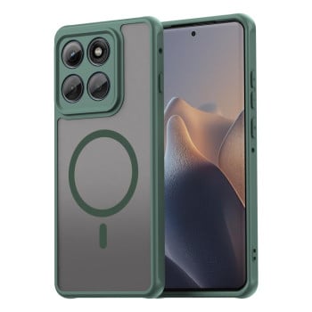 Противоударный чехол Fan Dun Series TPU Hybrid PC Frosted Magsafe для Motorola Edge 60 Pro - зеленый