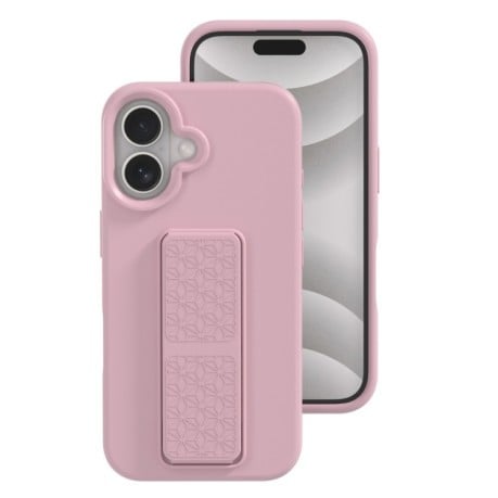 Силиконовый чехол Liquid Silicone Holder на iPhone 16 - розовый