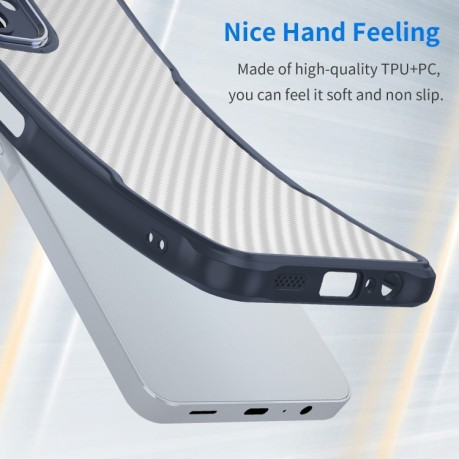 Ударозахисний чохол Carbon Fiber Texture Translucent для Samsung Galaxy A06 4G - синій