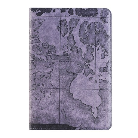 Чехол-книжка Map Pattern для iPad Pro 12.9 - фиолетовый