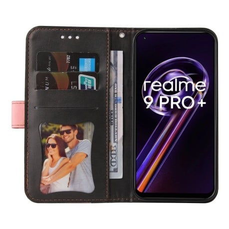 Чехол-книжка Business Stitching-Color для Realme 9 Pro Plus - розовый