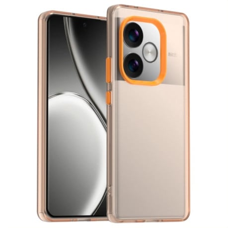 Противоударный чехол Candy Series для Realme GT 6 Global - оранжевый