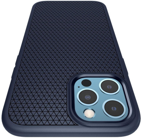 Оригинальный чехол Spigen Liquid Air для iPhone 12 Pro Max Navy Blue