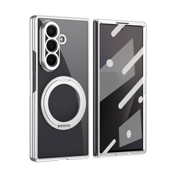 Чохол Escase з магнітним кільцем і вбудованою плівкою на Galaxy Fold8 Ultra 5G — сріблястий