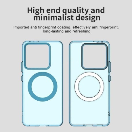 Противоударный чехол MagSafe Holder PC Hybrid для Xiaomi 14T - синий