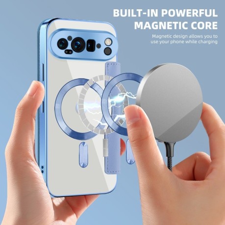Чохол-книжка Shield MagSafe RFID Anti-theft Leather для Google Pixel 9 Pro XL - синій