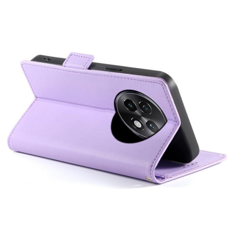 Чехол-книжка Side Buckle Magnetic Frosted Leather для Realme 13+ - фиолетовый