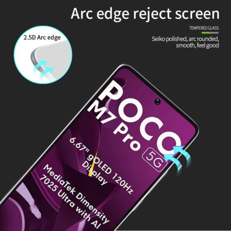Захисне скло MOFI 9H 3D Full Screen Xiaomi Poco M7 Pro 5G