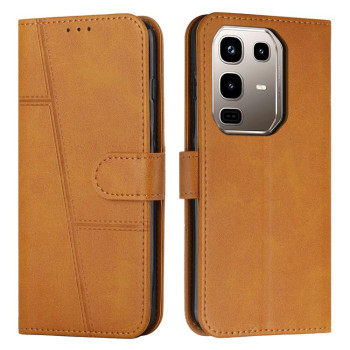 Чохол-книжка з прострочкою та фактурою Calf на Infinix Note 50 4G / 50 Pro 4G - жовтий