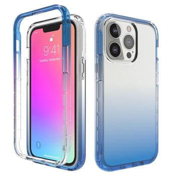 Чохол протиударний Two-color Gradual Change для iPhone 14/13 - синій